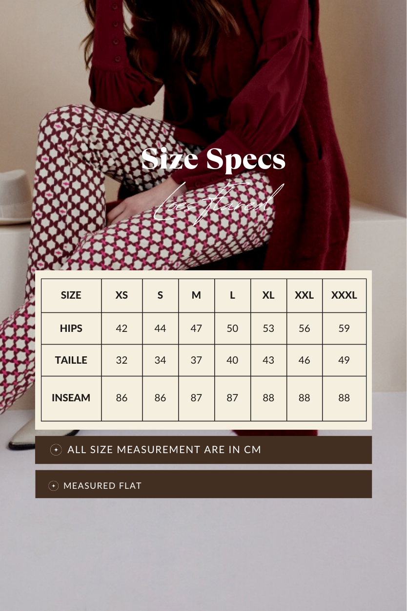 Loes Flared | Flax Print