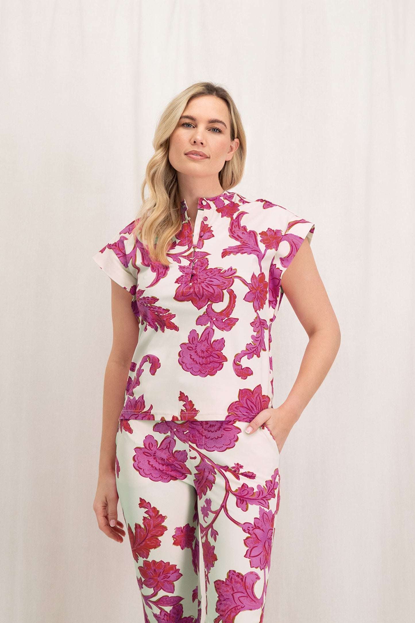 Carly top | Flower Garden Print